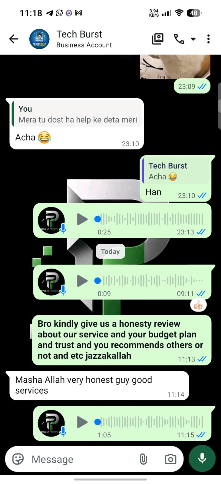 Customer review for Pak Tools Store