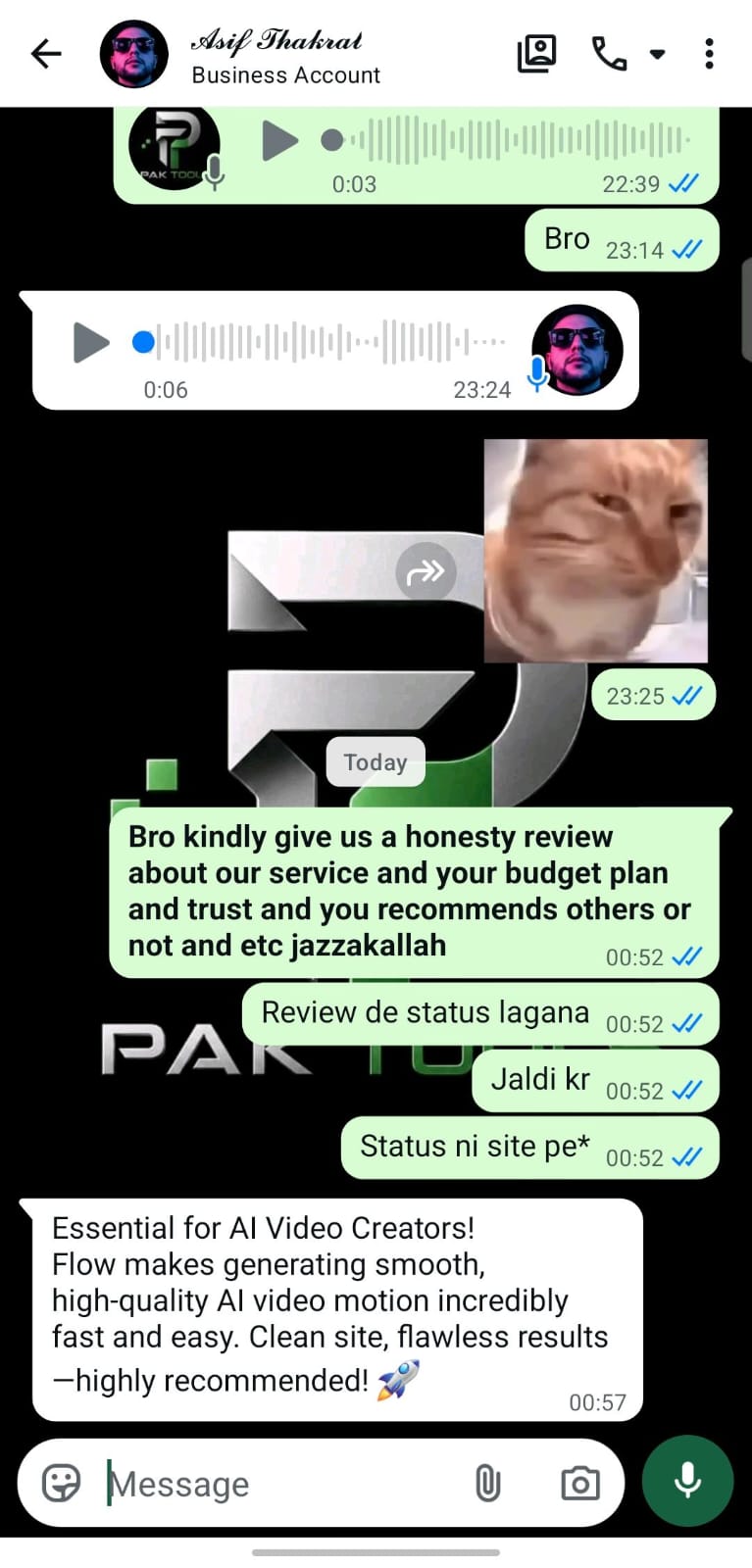 Customer review for Pak Tools Store